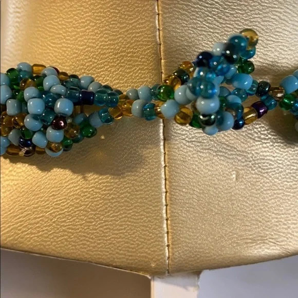 Torsade Multi-Strand Turquoise Beaded Necklace New